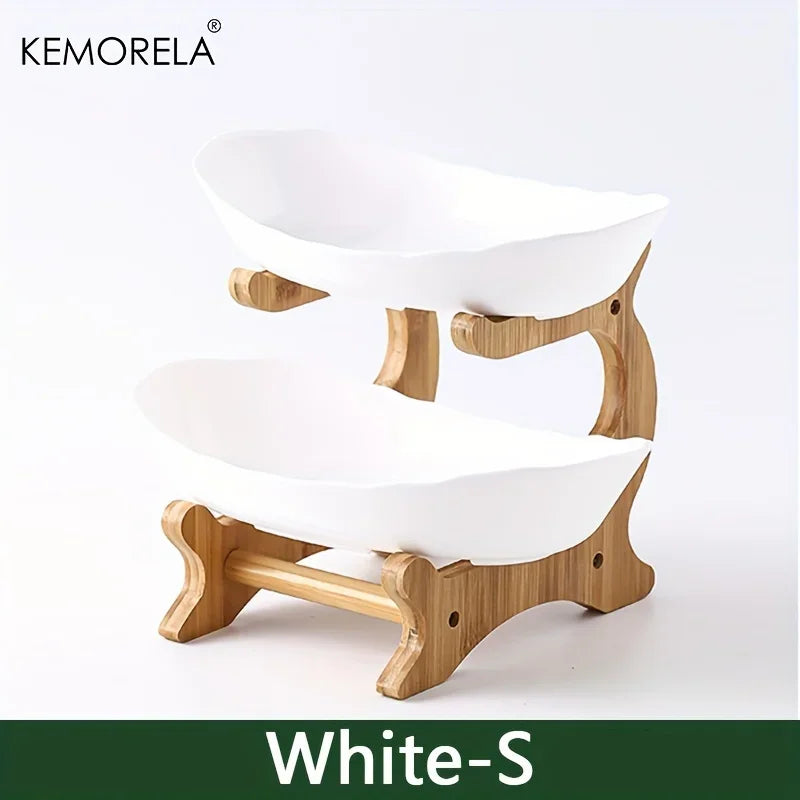 Fruteira de madeira moderna de 2/3 camadas