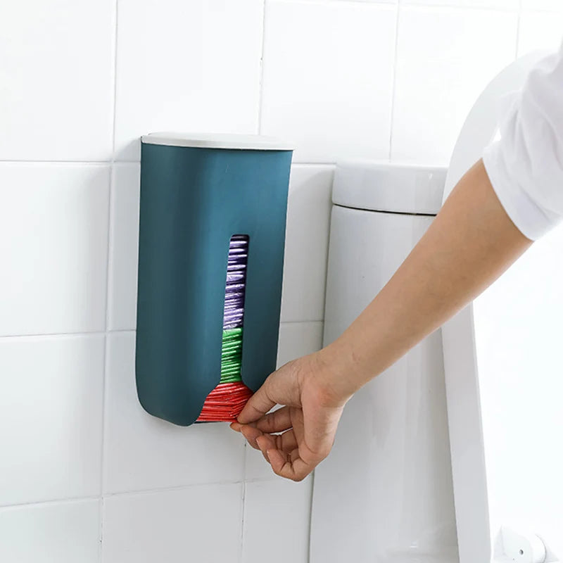 Organizador de saco plástico de cozinha para pendurar na parede