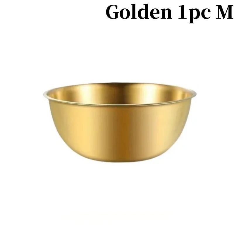 Tigelas de salada de aço inoxidável de 17/19/22 cm