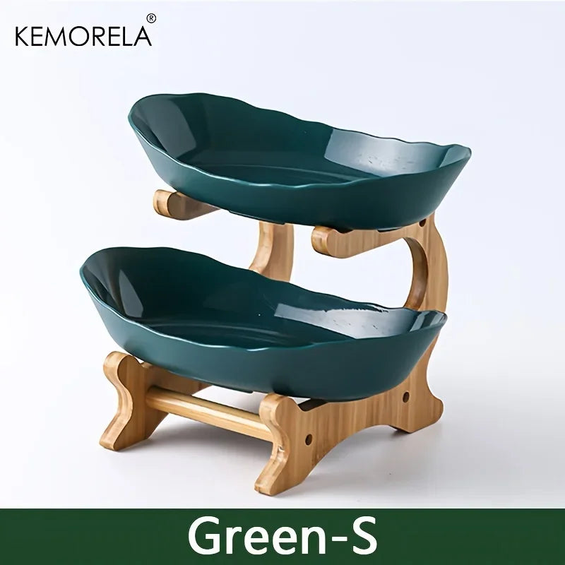 Fruteira de madeira moderna de 2/3 camadas