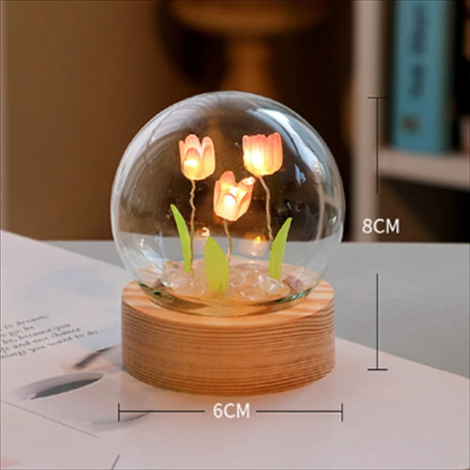 Decoração de Tulipa com Luz