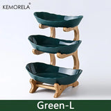 Fruteira de madeira moderna de 2/3 camadas