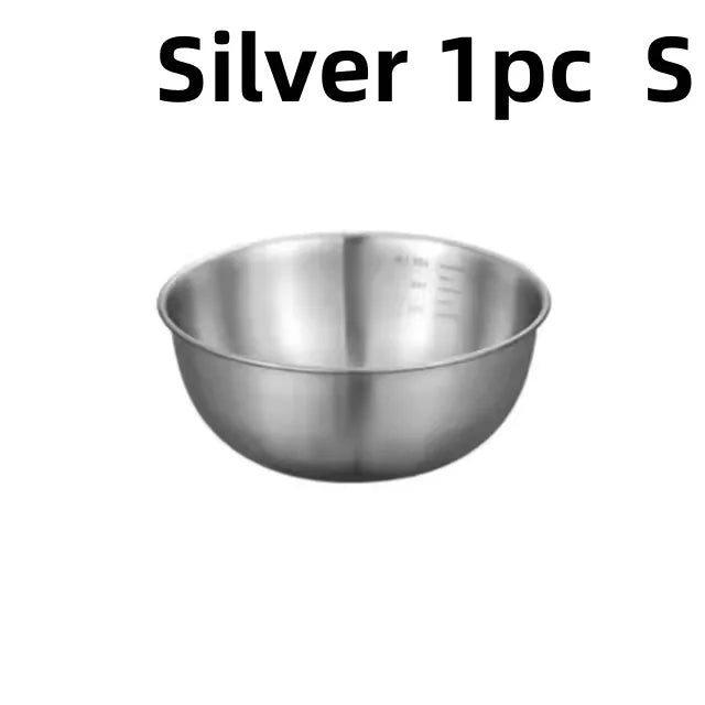 Tigelas de salada de aço inoxidável de 17/19/22 cm