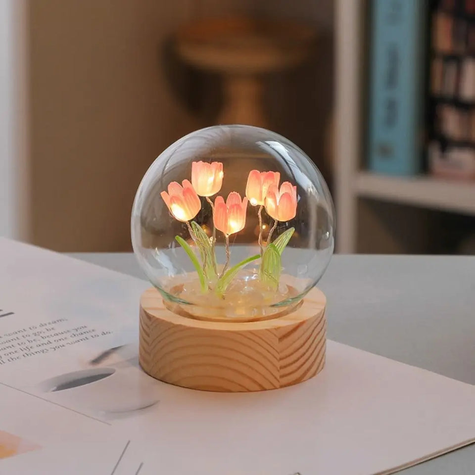 Decoração de Tulipa com Luz