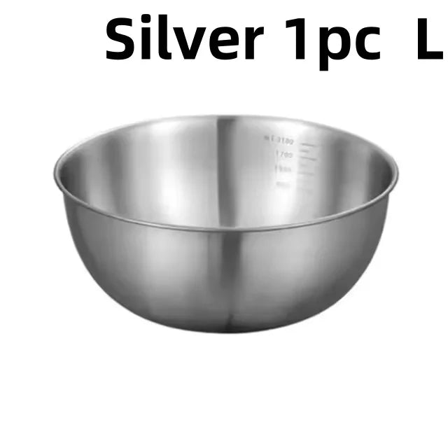 Tigelas de salada de aço inoxidável de 17/19/22 cm